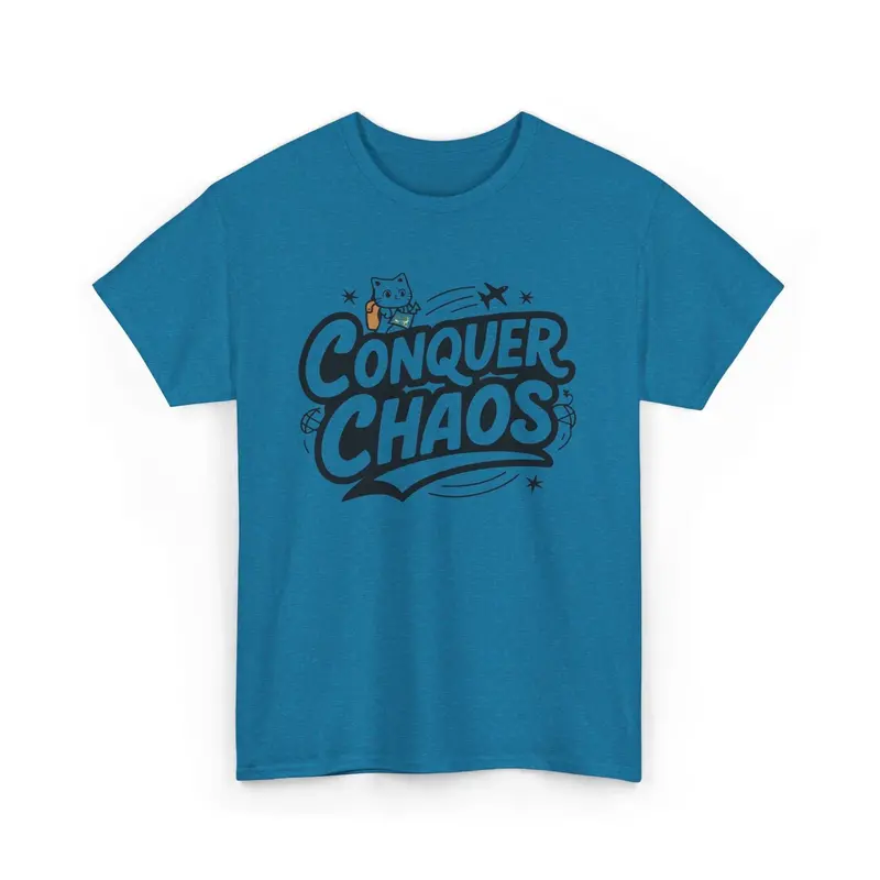Conquer Choas Travel Vacations Cotton T-Shirt 2