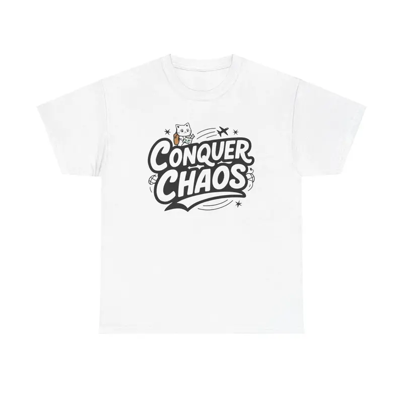 Conquer Choas Travel Vacations Cotton T-Shirt 5