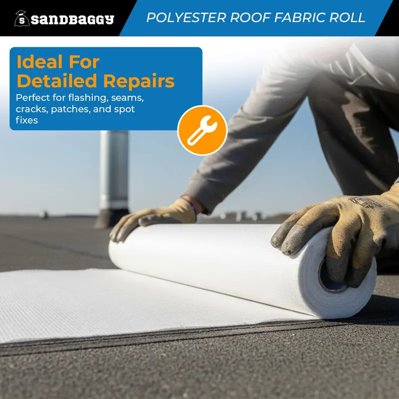 Contouring Polyester Roof Reinforcement Fabric (12” X 81 Ft Roll) 7