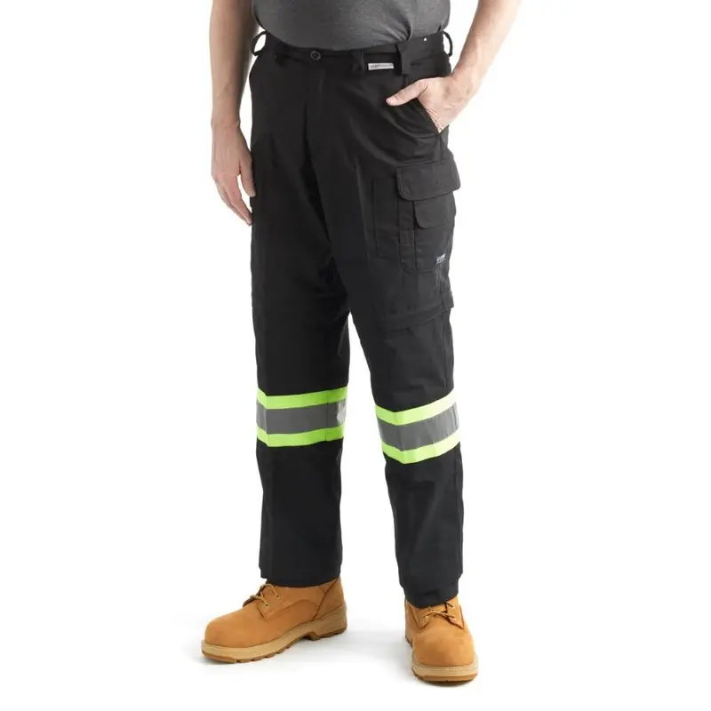 Coolworks Hi-Vis Men's Ventilated Cargo Work Pants Cw2blak - Black 1