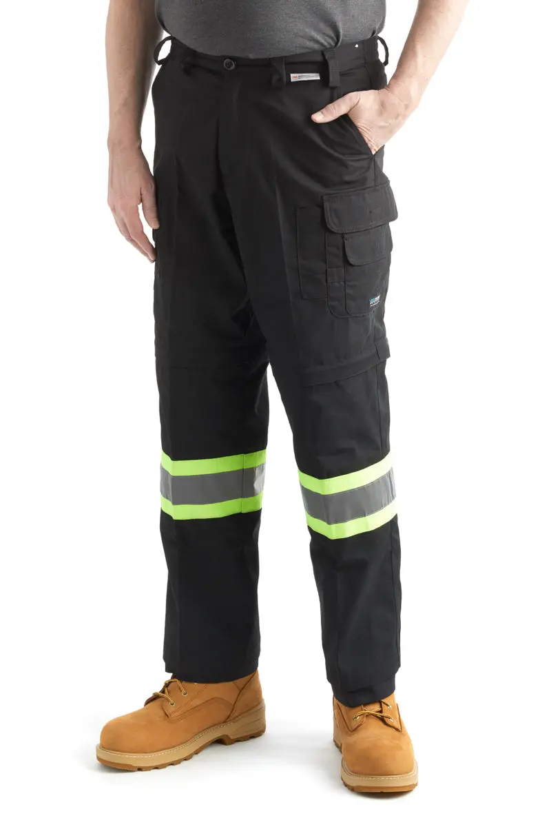 Coolworks Hi-Vis Men's Ventilated Cargo Work Pants Cw2blak - Black 10