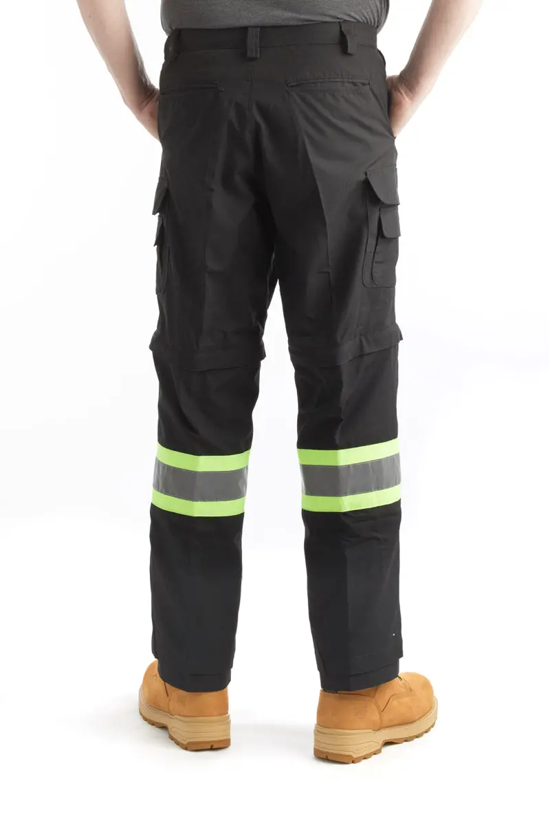 Coolworks Hi-Vis Men's Ventilated Cargo Work Pants Cw2blak - Black 6