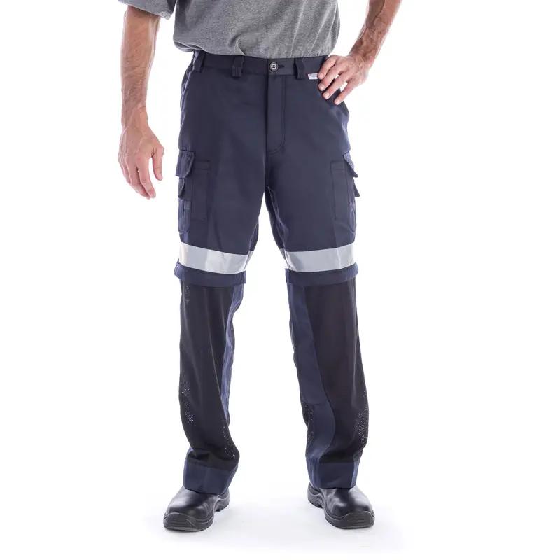 Coolworks Hi-Vis Men's Ventilated Cargo Work Pants Cw2nvr- Navy 1