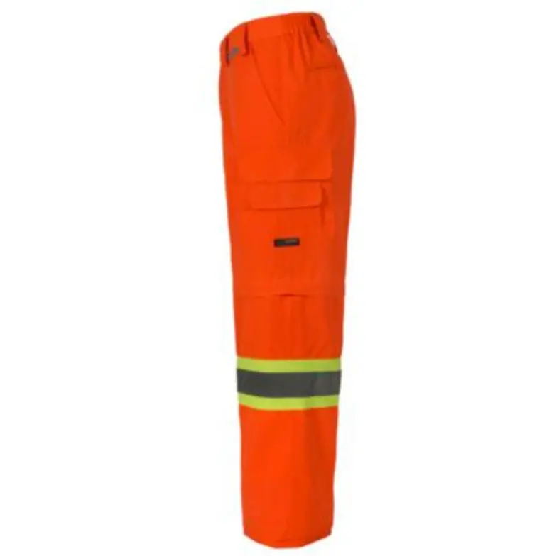 Coolworks Hi-Vis Men's Ventilated Cargo Work Pants Cw2orga - Orange 5