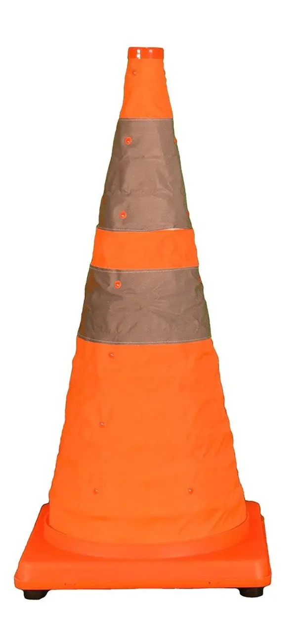 Cortina 03-501-04 Pack N Pop Orange Cone With Reflective Collar And Leds (28") (1/Pack) 1