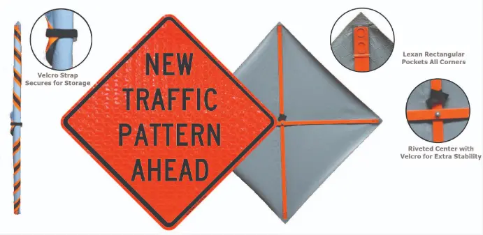 Cortina 48" Vinyl Non-Reflective Road Sign 1