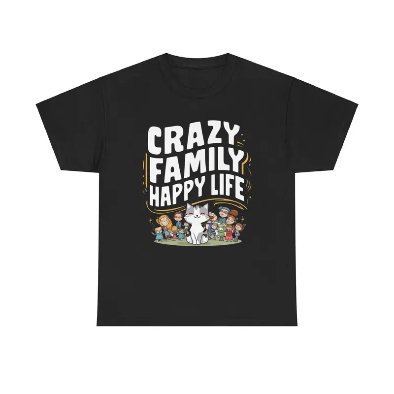 Crazy Family Happy Cotton T-Shirt 5