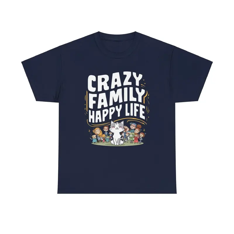 Crazy Family Happy Cotton T-Shirt 6