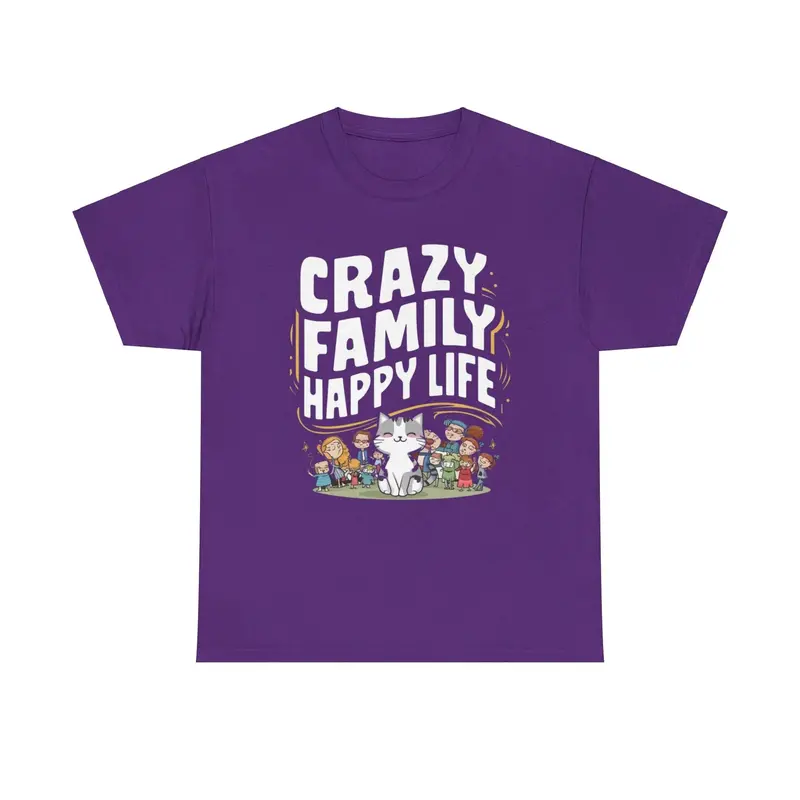 Crazy Family Happy Cotton T-Shirt 7