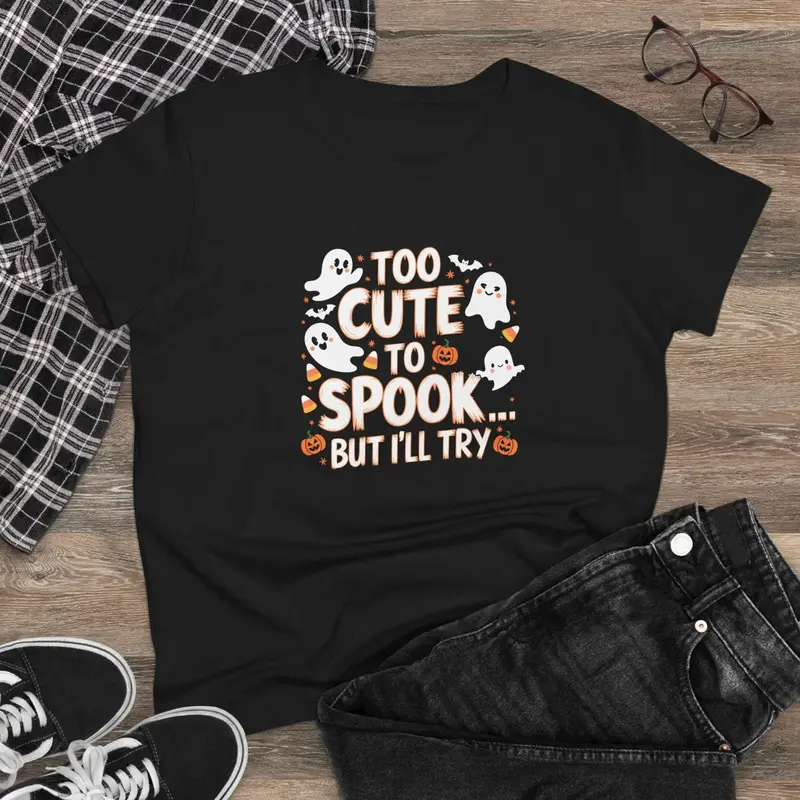 Creepy Cheers Women Cotton Tshirt 3