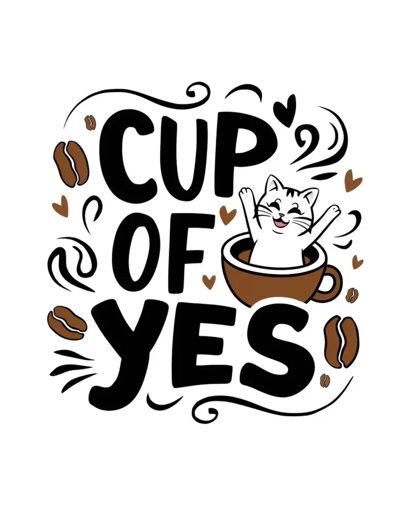 Cup Of Yes Coffee Cotton T-Shirt 2