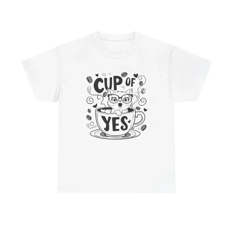 Cup Of Yes Coffee Unisex Cotton T-Shirt 5