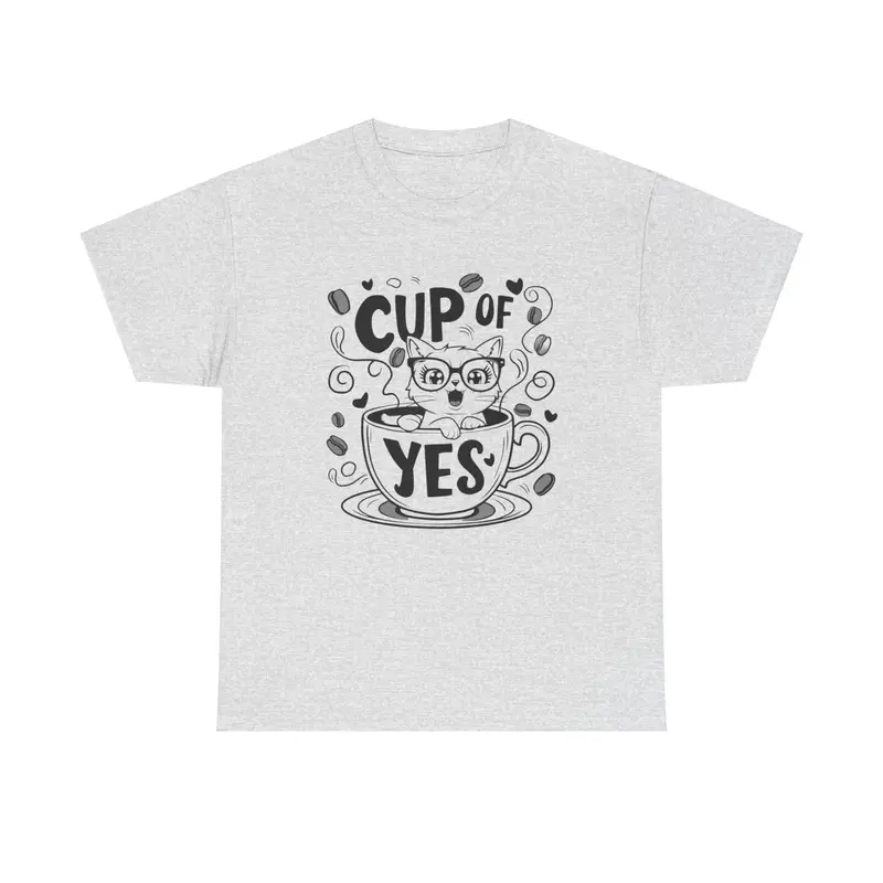 Cup Of Yes Coffee Unisex Cotton T-Shirt 8