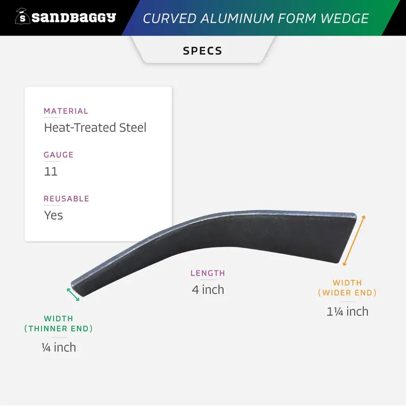 Curved Aluminum Form Wedge For Concrete Forms 3