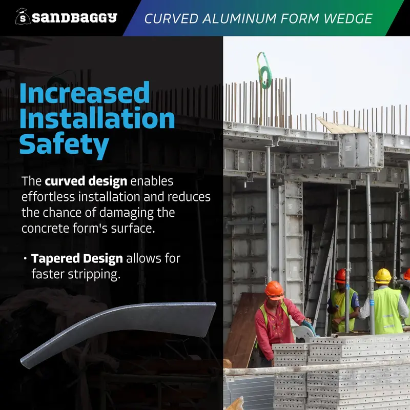 Curved Aluminum Form Wedge For Concrete Forms 8