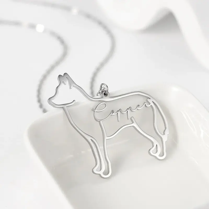 Custom Dog Name Necklace_Copper Material 3