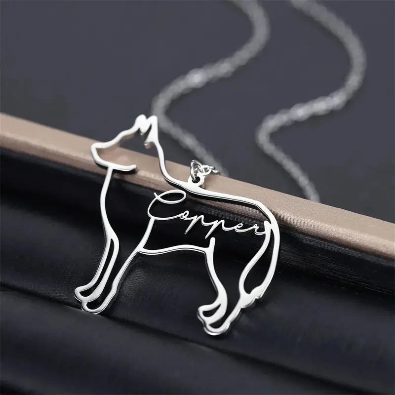 Custom Dog Name Necklace_Copper Material 5