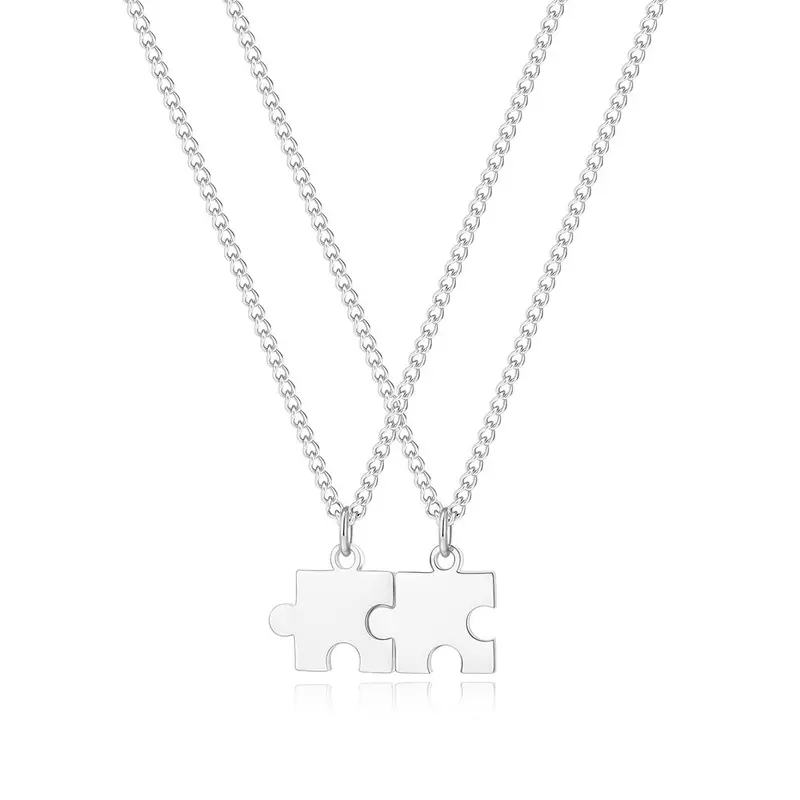 Custom Engraved Puzzle Piece Necklace 1