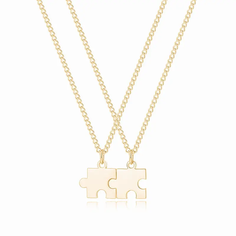 Custom Engraved Puzzle Piece Necklace 6