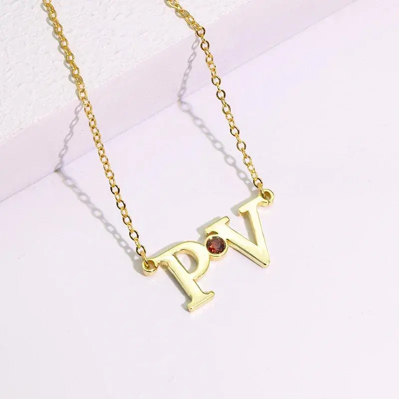 Customizable Name And Diamond Design High-End Necklace 1