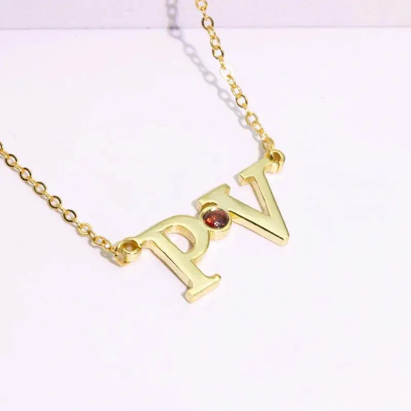 Customizable Name And Diamond Design High-End Necklace 2