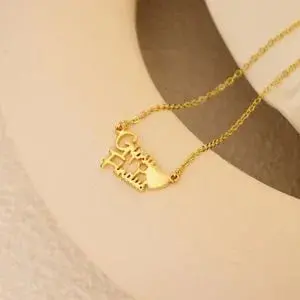 Customizable Name With Heart Design Exquisite Unique Necklace 3