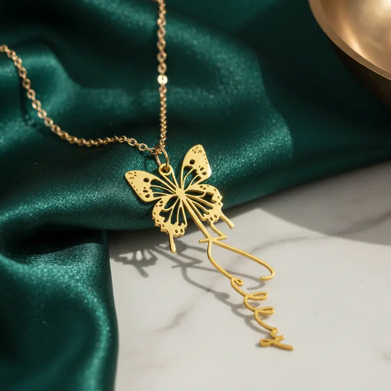 Customized Butterfly Name Necklace 5