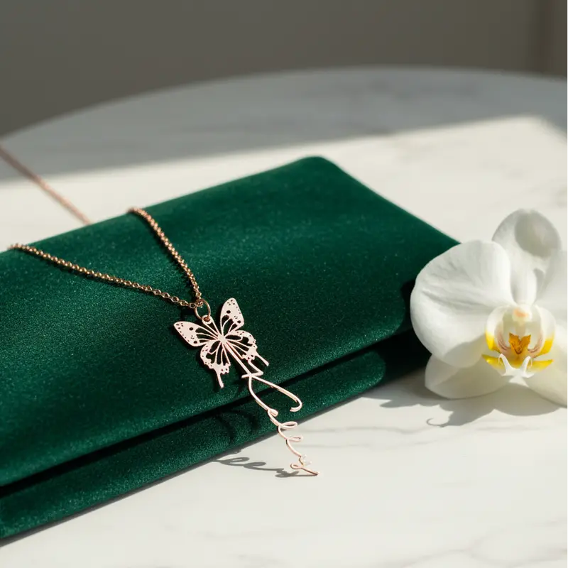 Customized Butterfly Name Necklace 6