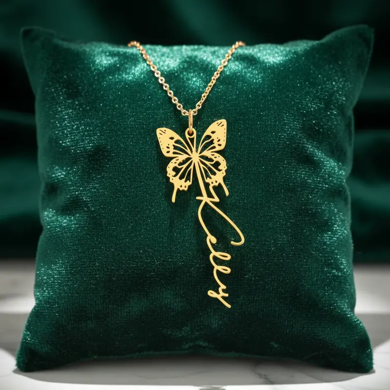 Customized Butterfly Name Necklace 9