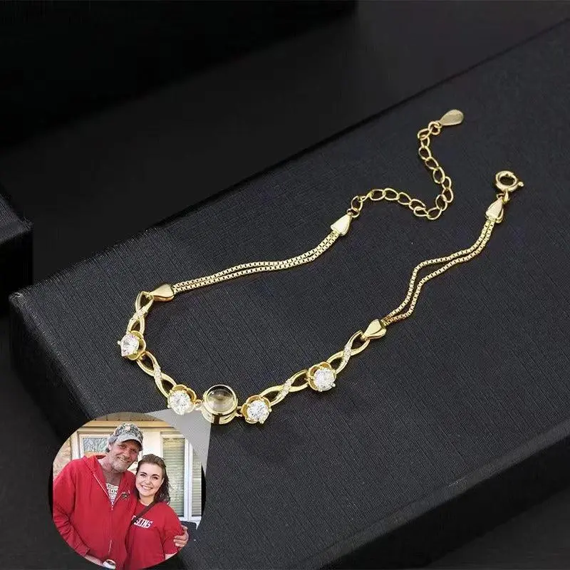 Customized Infinity Symbol Photo Projection Bracelet 1
