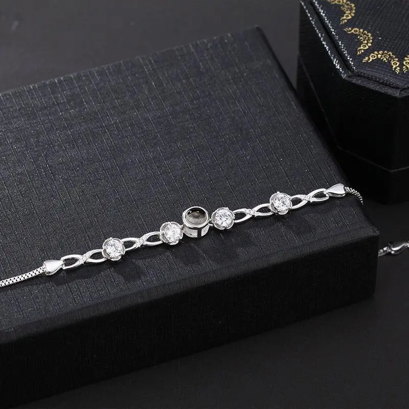 Customized Infinity Symbol Photo Projection Bracelet 2