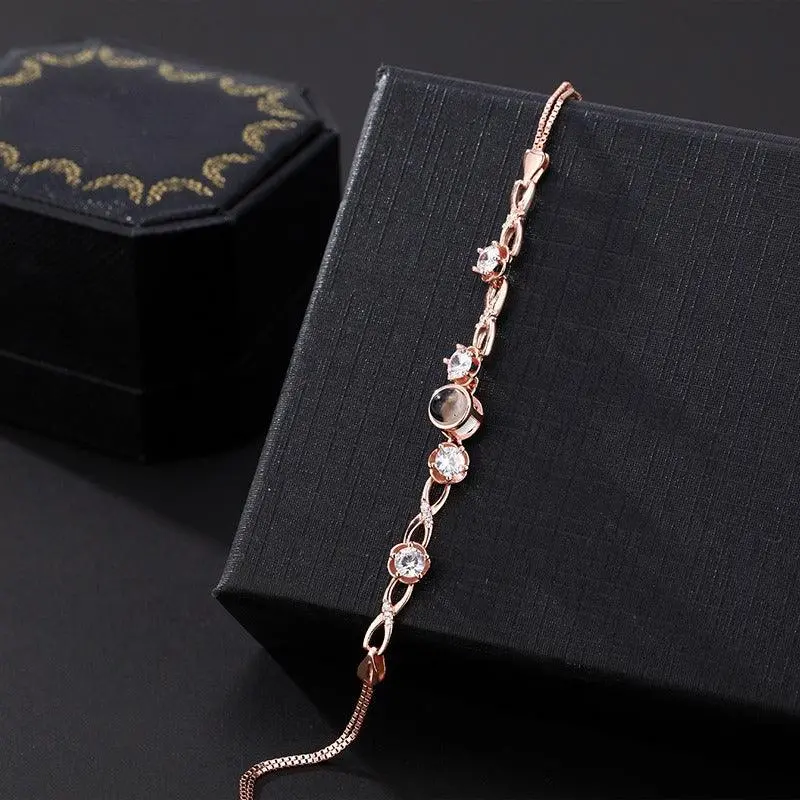 Customized Infinity Symbol Photo Projection Bracelet 4