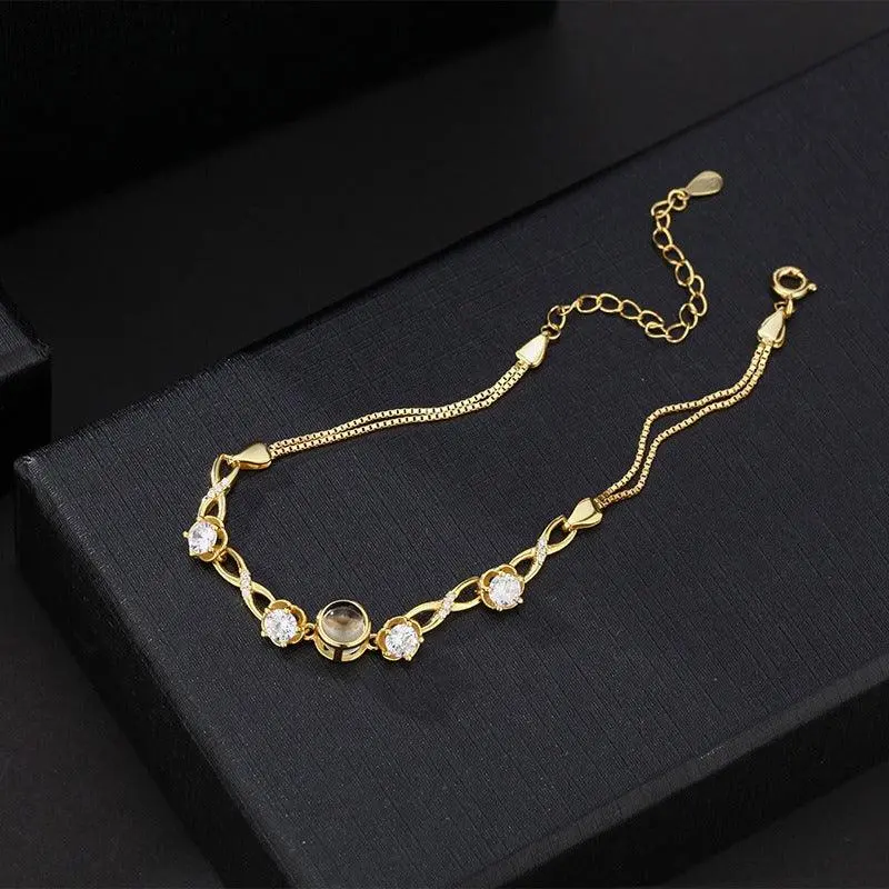 Customized Infinity Symbol Photo Projection Bracelet 5