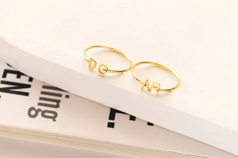 Customized Initial Open Ring 1