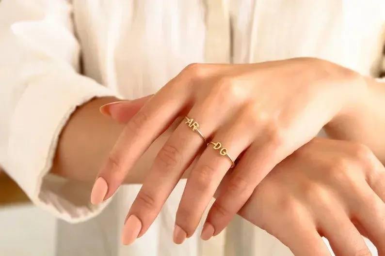 Customized Initial Open Ring 3