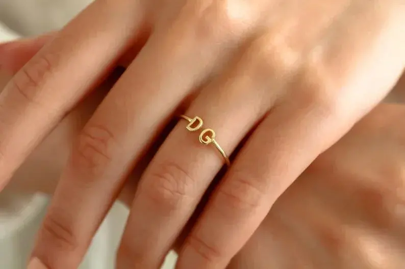 Customized Initial Open Ring 5