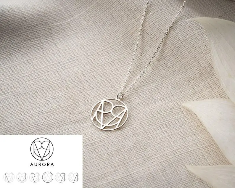 Customized Intertwined Initial Name Necklace 2