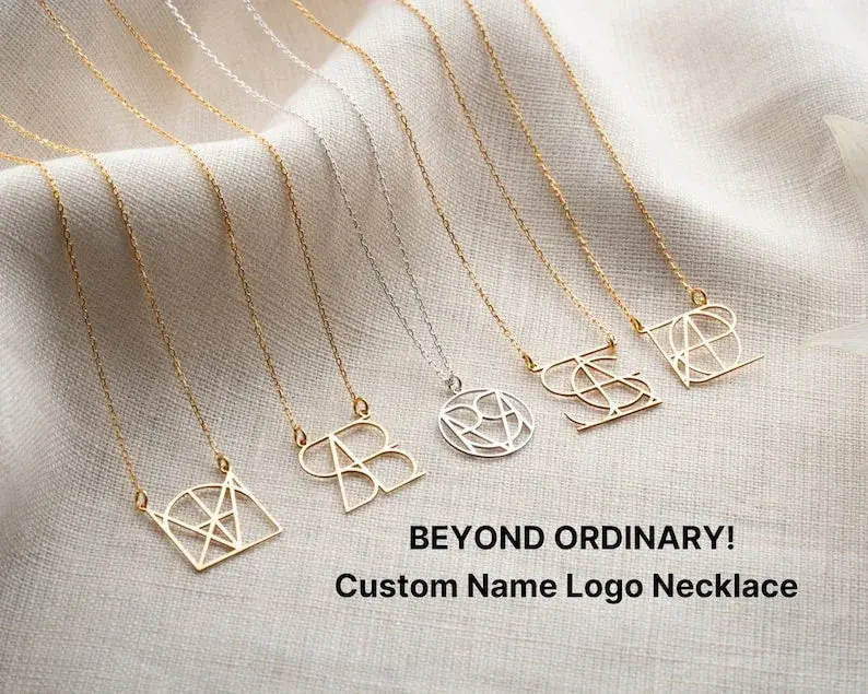 Customized Intertwined Initial Name Necklace 3