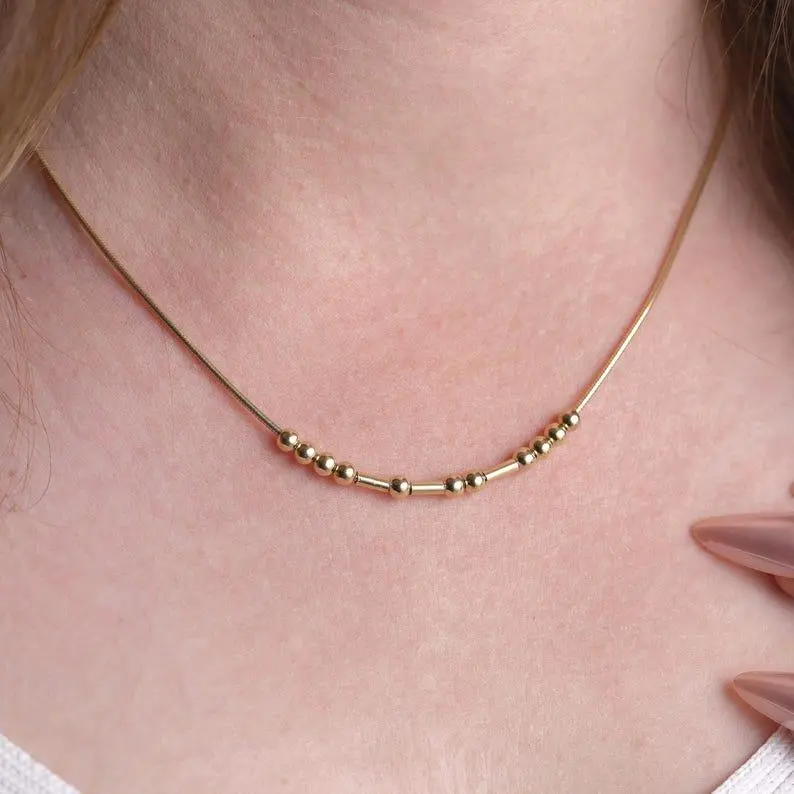 Customized Morse Code Name Necklace 1