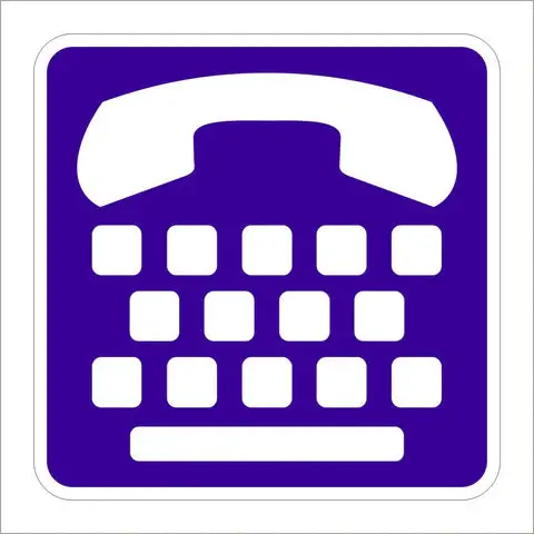 D9-21 Telecommunications Device For The Deaf Sign 1