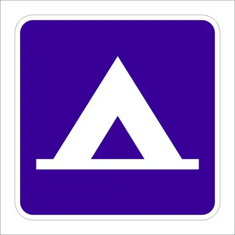 D9-3 Camping (Tent Symbol) Sign 1