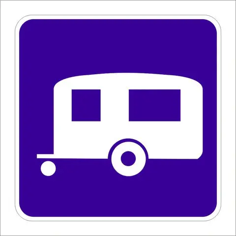 D9-3A Camping (Trailer Symbol) Sign 1
