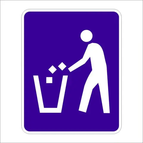 D9-4 Litter Container (Symbol) Sign 1