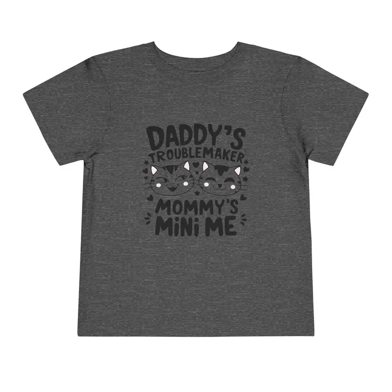 Daddy Little Troublemaker Toddler Cotton T-Shirts 10