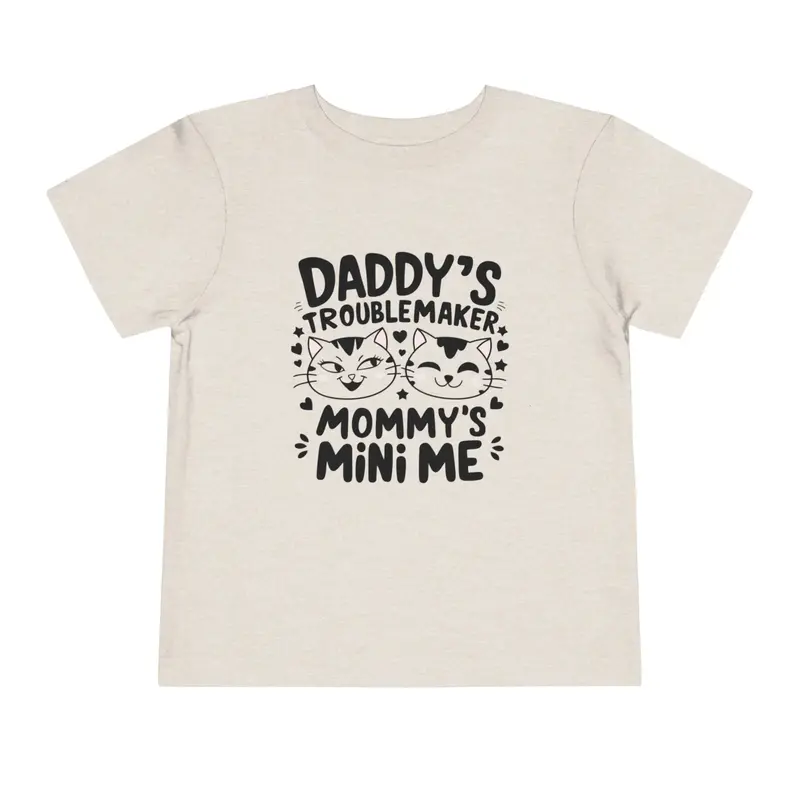 Daddy Little Troublemaker Toddler Cotton T-Shirts 11