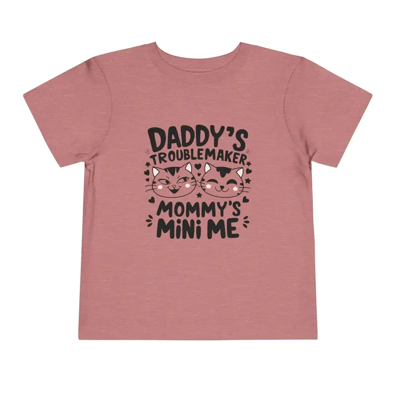 Daddy Little Troublemaker Toddler Cotton T-Shirts 12