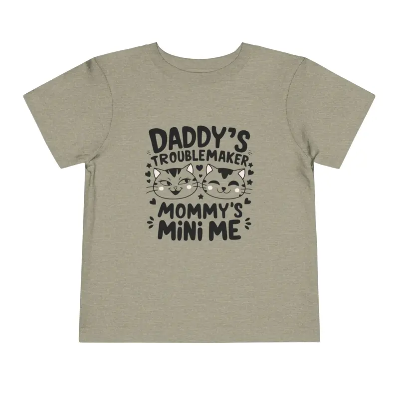 Daddy Little Troublemaker Toddler Cotton T-Shirts 13