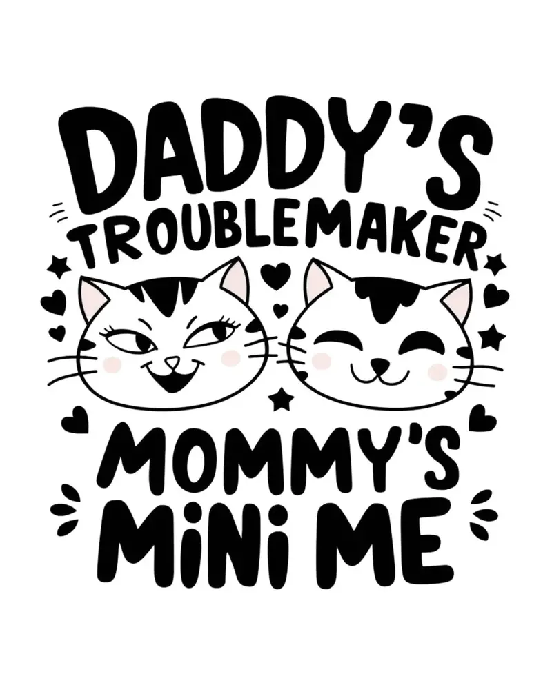 Daddy Little Troublemaker Toddler Cotton T-Shirts 2
