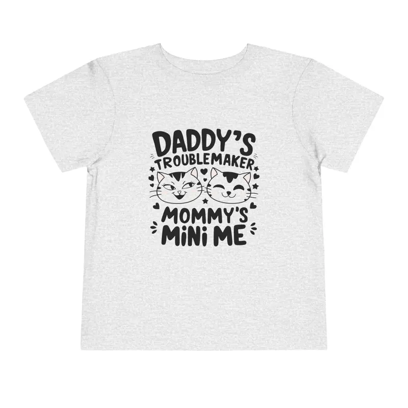 Daddy Little Troublemaker Toddler Cotton T-Shirts 7