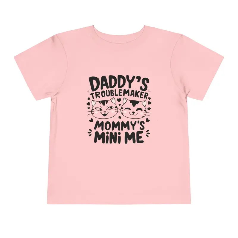 Daddy Little Troublemaker Toddler Cotton T-Shirts 8